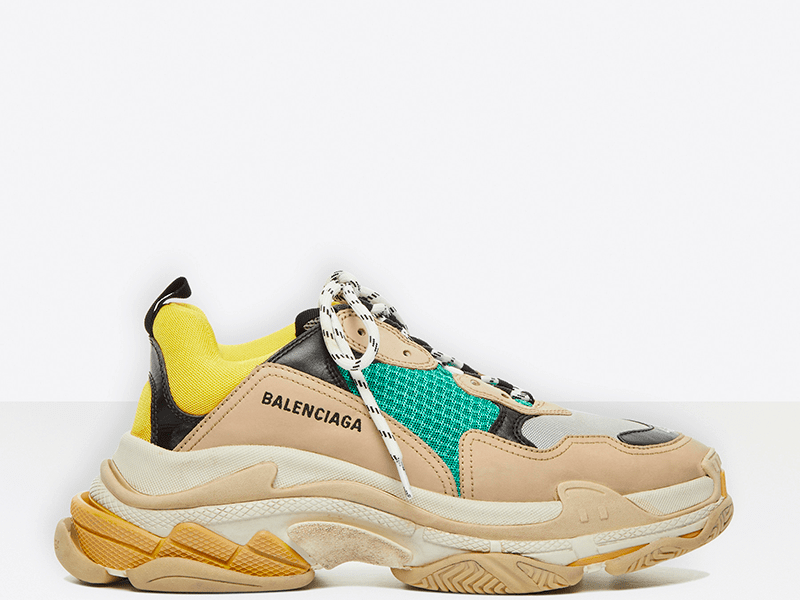 Фото Balenciaga Triple S Beige/Yellow/Green