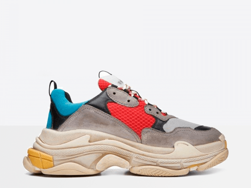 Фото Balenciaga Triple S Grey/Red/Blue/Beige